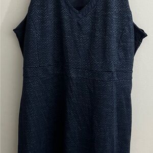 Mondetta Blue Sheath Dress V-Neck Sleeveless